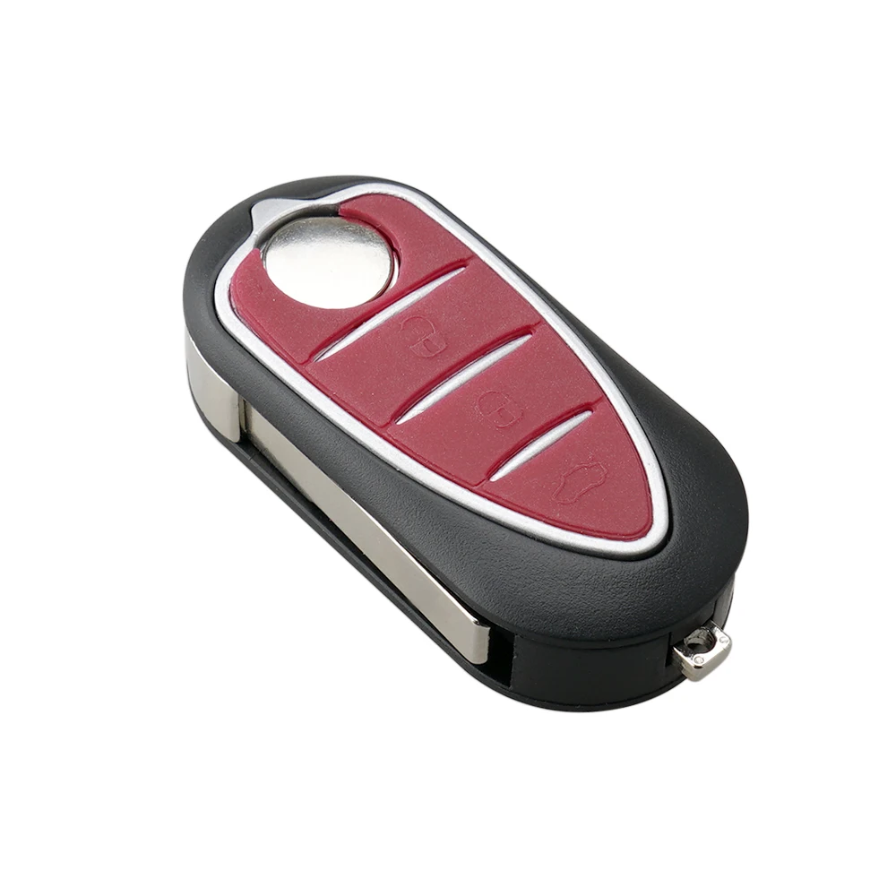 3 Buttons Remote Car Key Shell Fob Uncut Blade Fit Folding Flip Car Key Case Cover Fit for Alfa Romeo Mito Giulietta 159 GTA