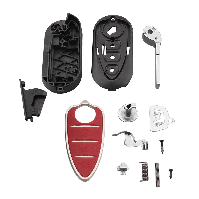 3 Buttons Remote Car Key Shell Fob Uncut Blade Fit Folding Flip Car Key Case Cover Fit for Alfa Romeo Mito Giulietta 159 GTA