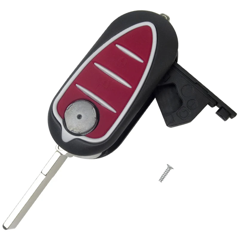 3 Buttons Remote Car Key Shell Fob Uncut Blade Fit Folding Flip Car Key Case Cover Fit for Alfa Romeo Mito Giulietta 159 GTA