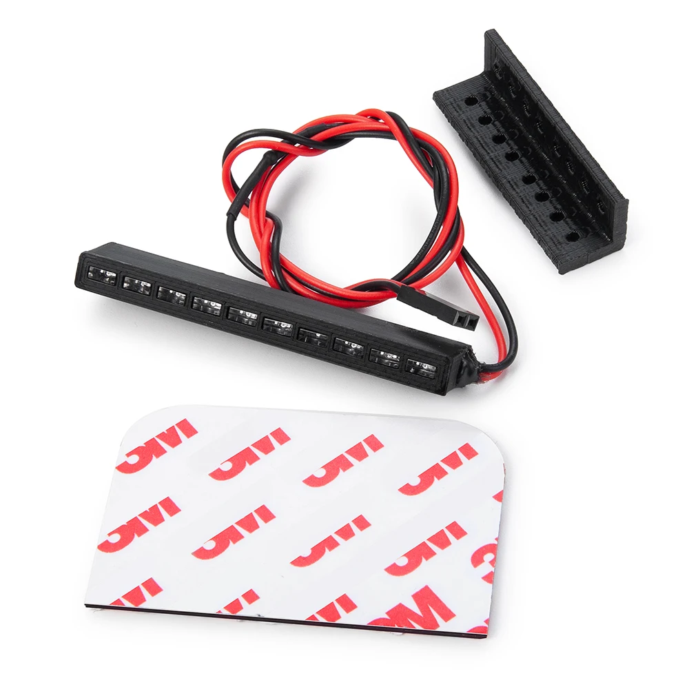 YEAHRUN Red/Yellow 32/65mm Light Lamp Bar for Axial SCX10 90046 Wraith RR10 TRX-4 D90 Tamiya 1/10 RC Crawler Model Car