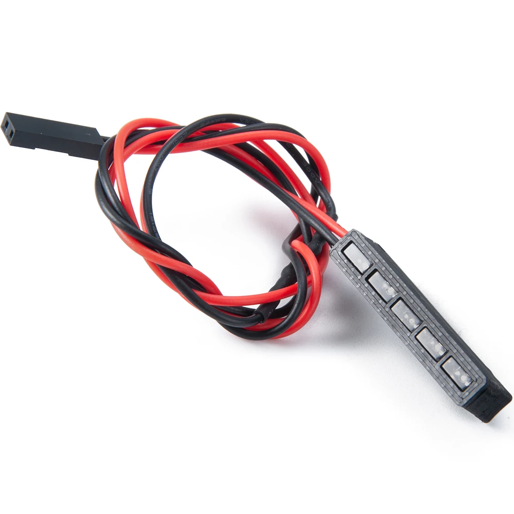 YEAHRUN Red/Yellow 32/65mm Light Lamp Bar for Axial SCX10 90046 Wraith RR10 TRX-4 D90 Tamiya 1/10 RC Crawler Model Car