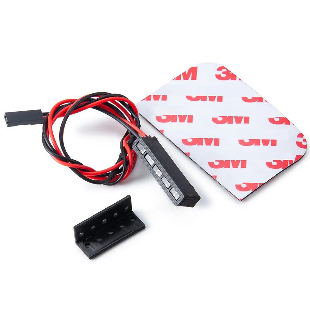 YEAHRUN Red/Yellow 32/65mm Light Lamp Bar for Axial SCX10 90046 Wraith RR10 TRX-4 D90 Tamiya 1/10 RC Crawler Model Car