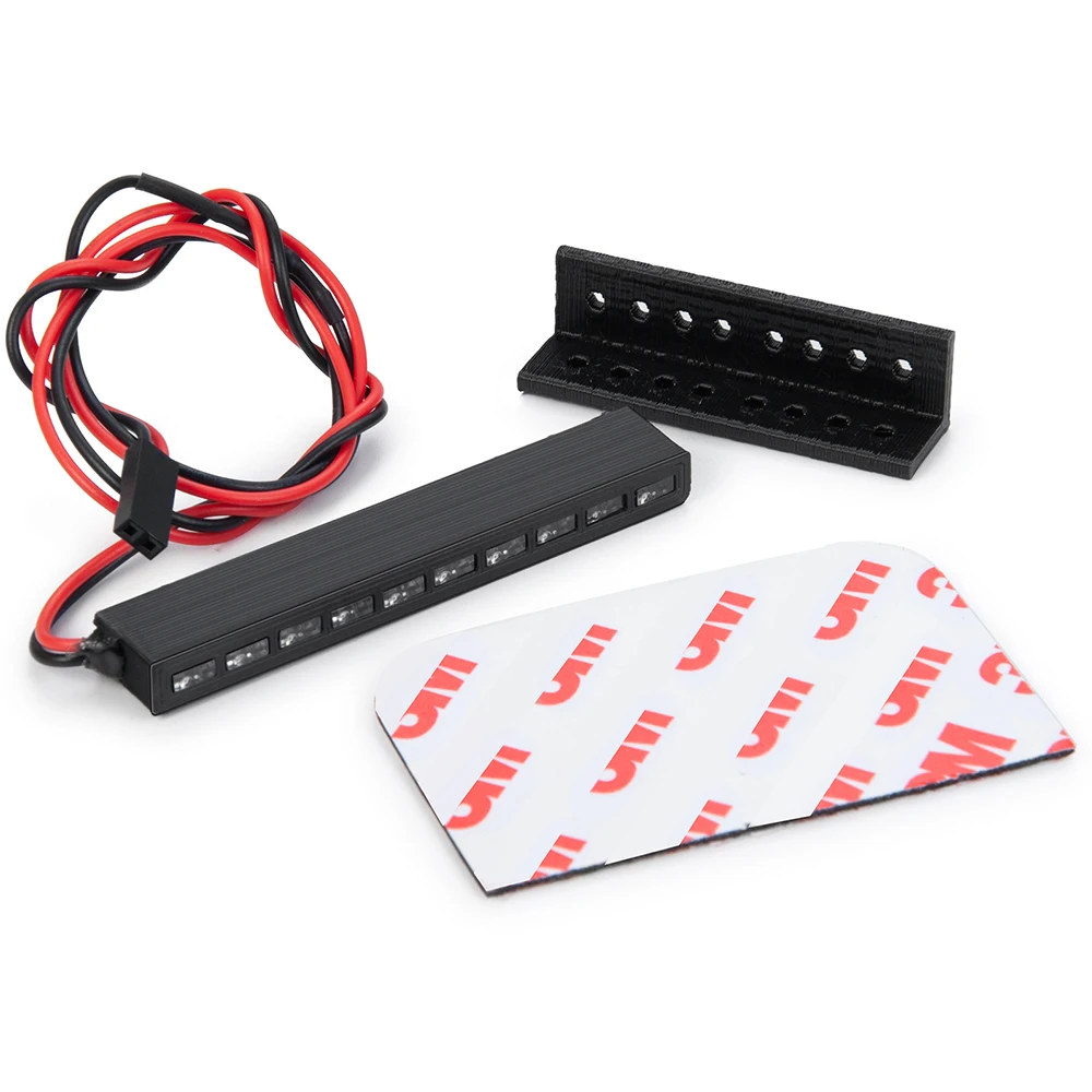 YEAHRUN Red/Yellow 32/65mm Light Lamp Bar for Axial SCX10 90046 Wraith RR10 TRX-4 D90 Tamiya 1/10 RC Crawler Model Car