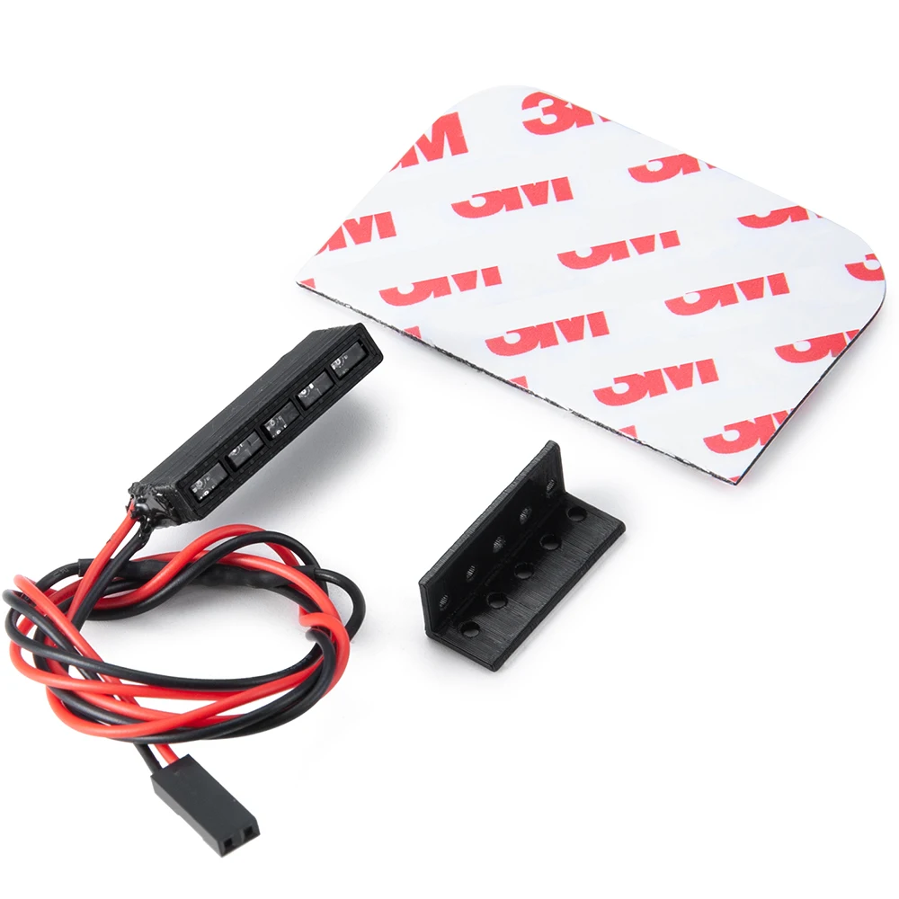 YEAHRUN Red/Yellow 32/65mm Light Lamp Bar for Axial SCX10 90046 Wraith RR10 TRX-4 D90 Tamiya 1/10 RC Crawler Model Car