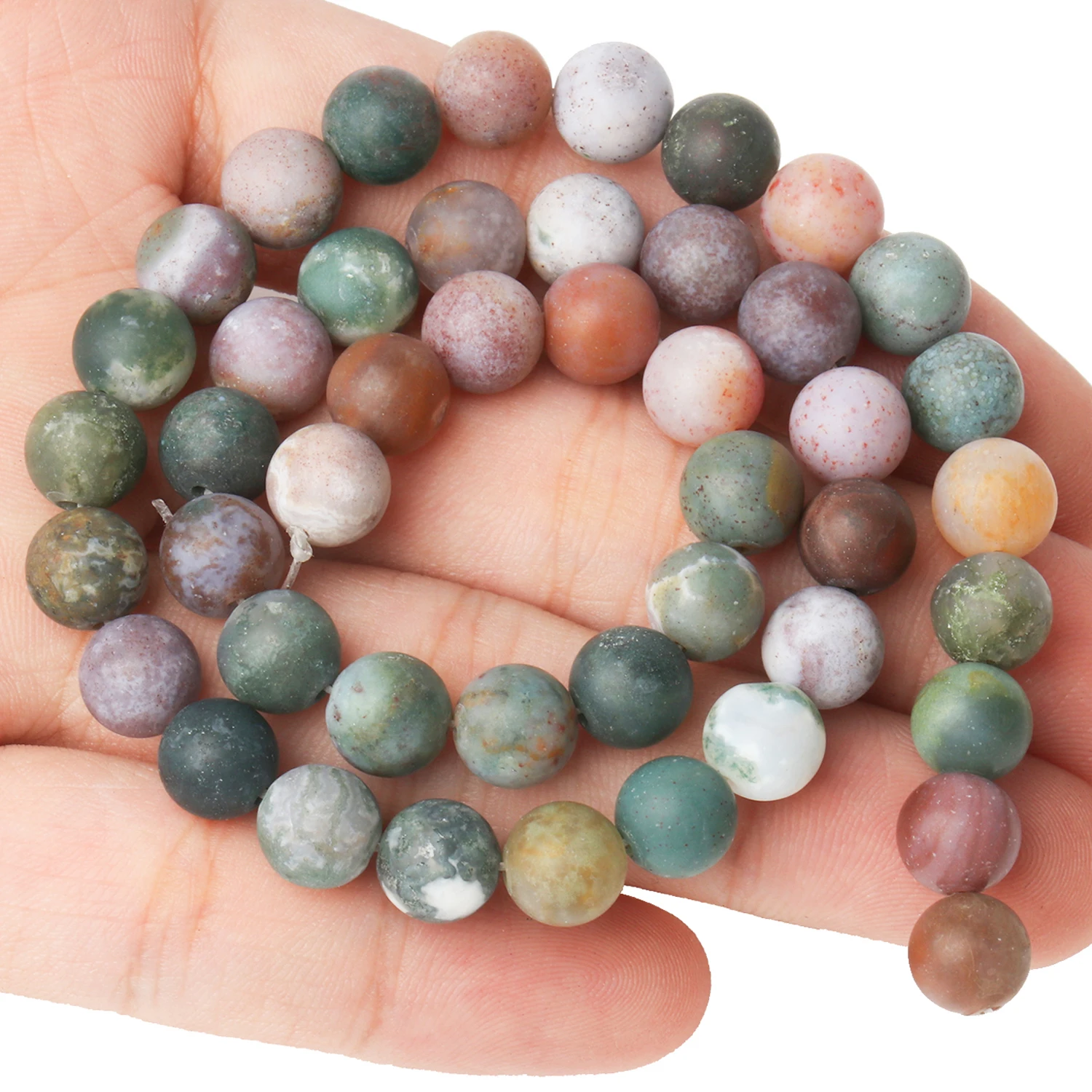 Natural Stone White Black Dull Polish Matte Agates Onyx Smooth Round Beads For Jewelry Making DIY Bracelet 15'' 4 6 8 10 12mm