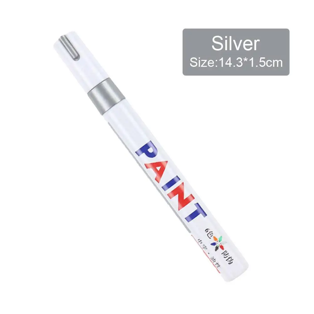 3pcs White Paint Pen Paint Markers Waterproof Car Tyre Oil-Based Paint Pen Set Quick Dry And Permanent
