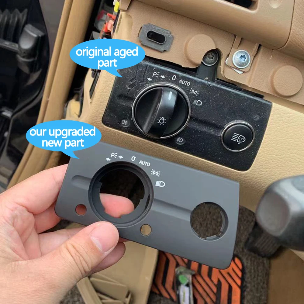 LHD RHD Front Dashboard Headlight Lamp Switch Cover Trim Replacement For Mercedes Benz W211 E Class 320 350 550 2003-2008