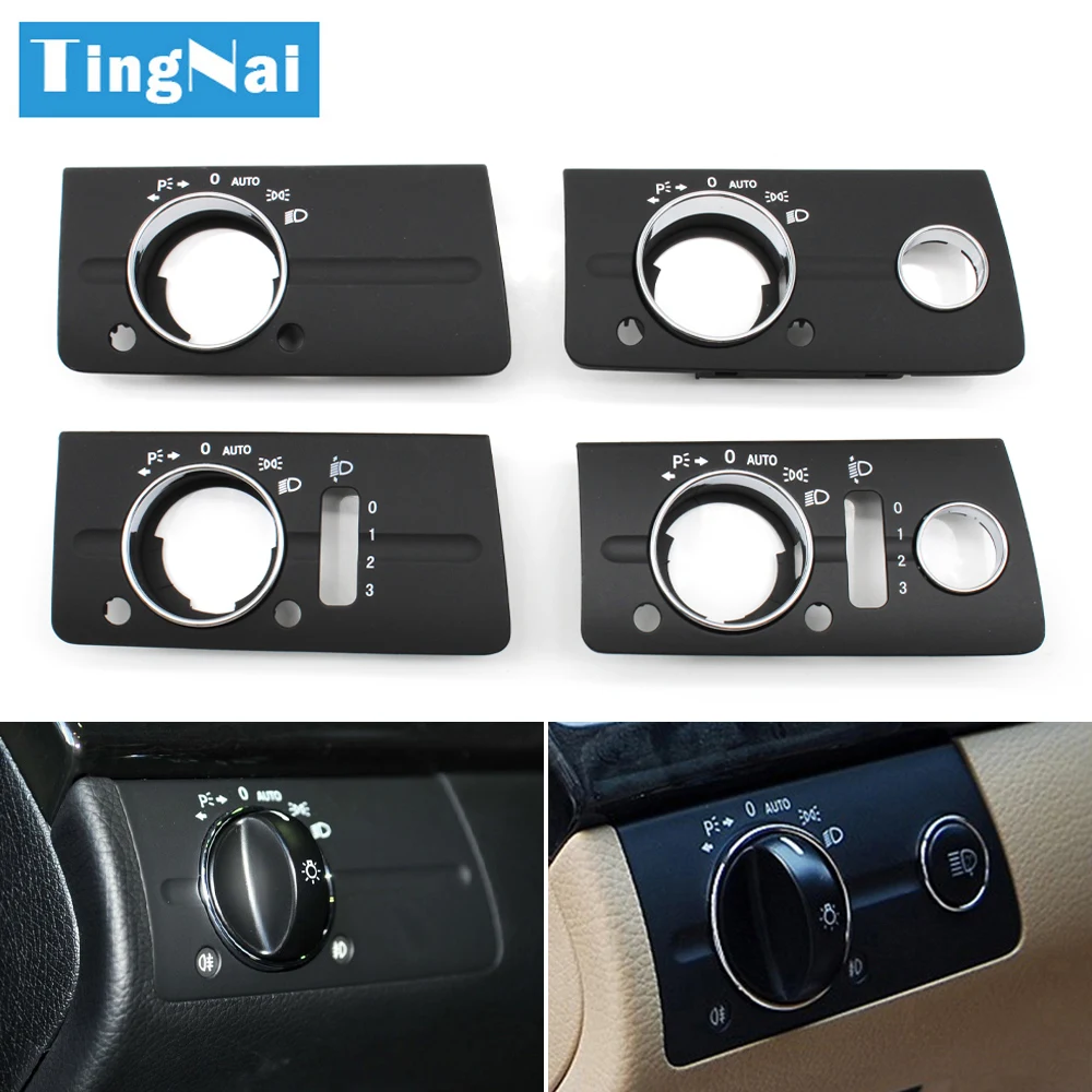 LHD RHD Front Dashboard Headlight Lamp Switch Cover Trim Replacement For Mercedes Benz W211 E Class 320 350 550 2003-2008