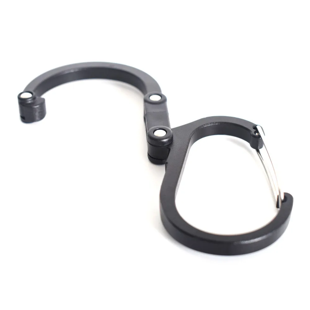 Multifunctional Hybrid Gear Clip Carabiner 360 Degree Rotating Hook Strong Buckle Camping Hiking Travel Backpack Outdoor Gadget