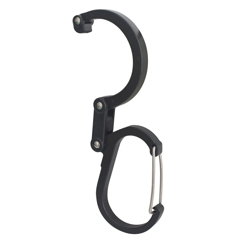Multifunctional Hybrid Gear Clip Carabiner 360 Degree Rotating Hook Strong Buckle Camping Hiking Travel Backpack Outdoor Gadget