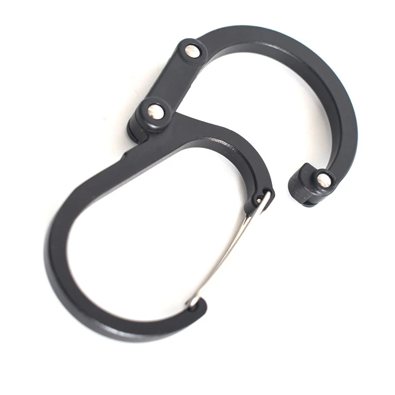 Multifunctional Hybrid Gear Clip Carabiner 360 Degree Rotating Hook Strong Buckle Camping Hiking Travel Backpack Outdoor Gadget