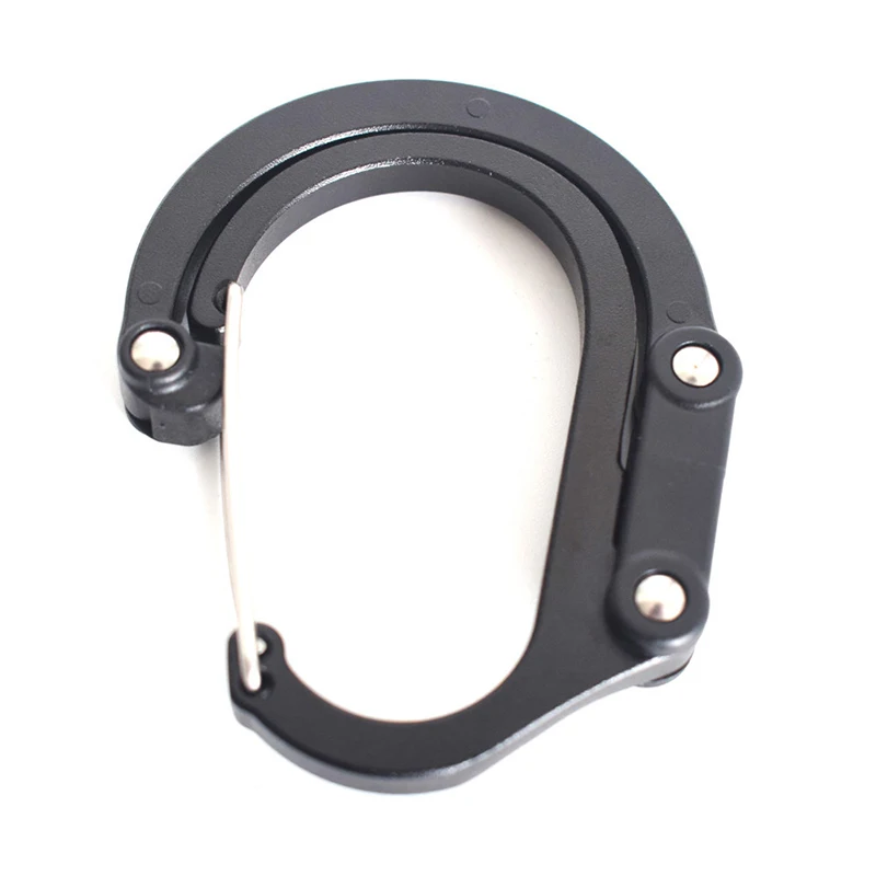 Multifunctional Hybrid Gear Clip Carabiner 360 Degree Rotating Hook Strong Buckle Camping Hiking Travel Backpack Outdoor Gadget