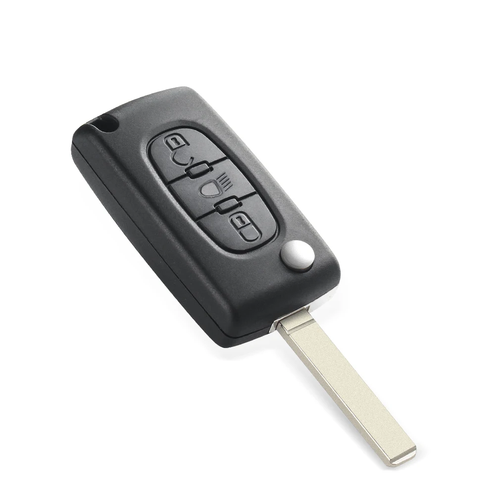 KEYYOU For Peugeot 307 3008 308 408 433MHz ID46 7941 CE0536 CE0523 Flip Key 2 Buttons VA2/HU83 Blade Car Key Fob ASK FSK
