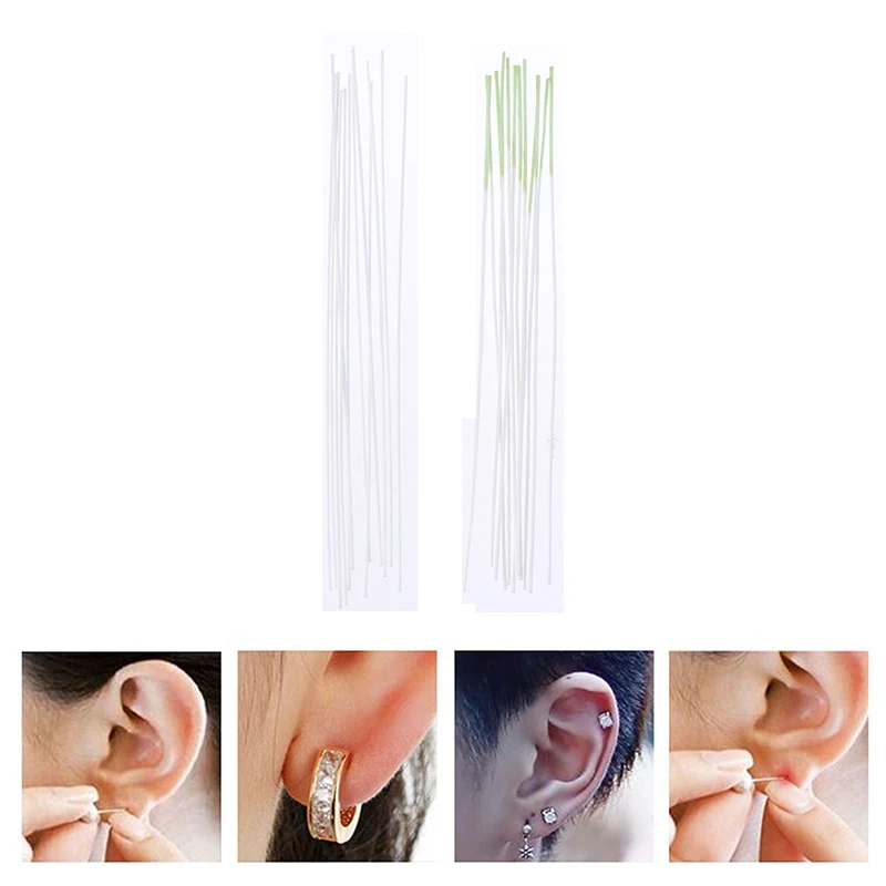 60Pcs Pierced Ear Cleaning Set Herb Solution Paper Floss Ear Hole Aftercare Tools Kit Disposable Earrings Hole Cleaner