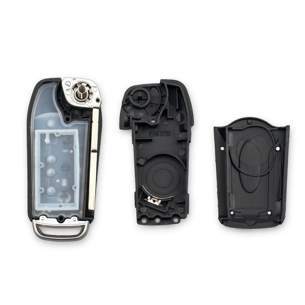 KEYYOU Modified Car Key Shell For Ford Focus Mondeo Focus Fiesta C Max S Max Galaxy Ranger 3 Buttons Flip Remote Key Case