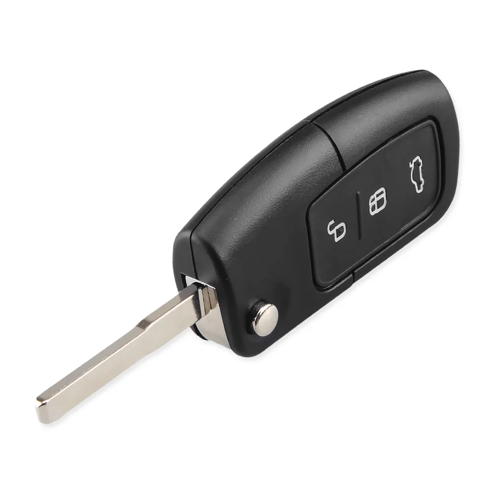 KEYYOU Modified Car Key Shell For Ford Focus Mondeo Focus Fiesta C Max S Max Galaxy Ranger 3 Buttons Flip Remote Key Case