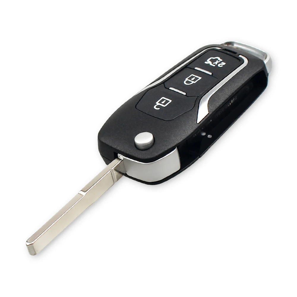 KEYYOU Modified Car Key Shell For Ford Focus Mondeo Focus Fiesta C Max S Max Galaxy Ranger 3 Buttons Flip Remote Key Case