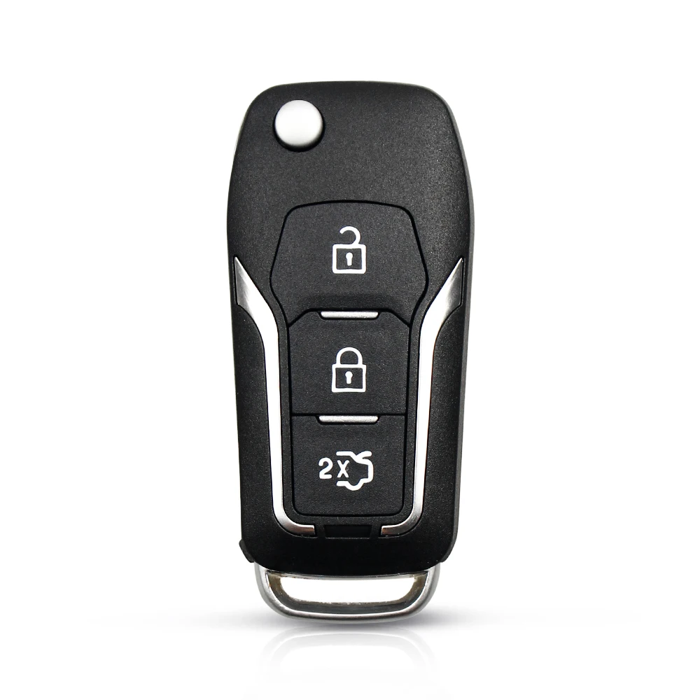 KEYYOU Modified Car Key Shell For Ford Focus Mondeo Focus Fiesta C Max S Max Galaxy Ranger 3 Buttons Flip Remote Key Case