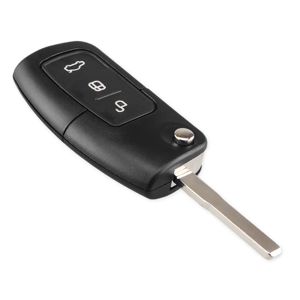KEYYOU Modified Car Key Shell For Ford Focus Mondeo Focus Fiesta C Max S Max Galaxy Ranger 3 Buttons Flip Remote Key Case