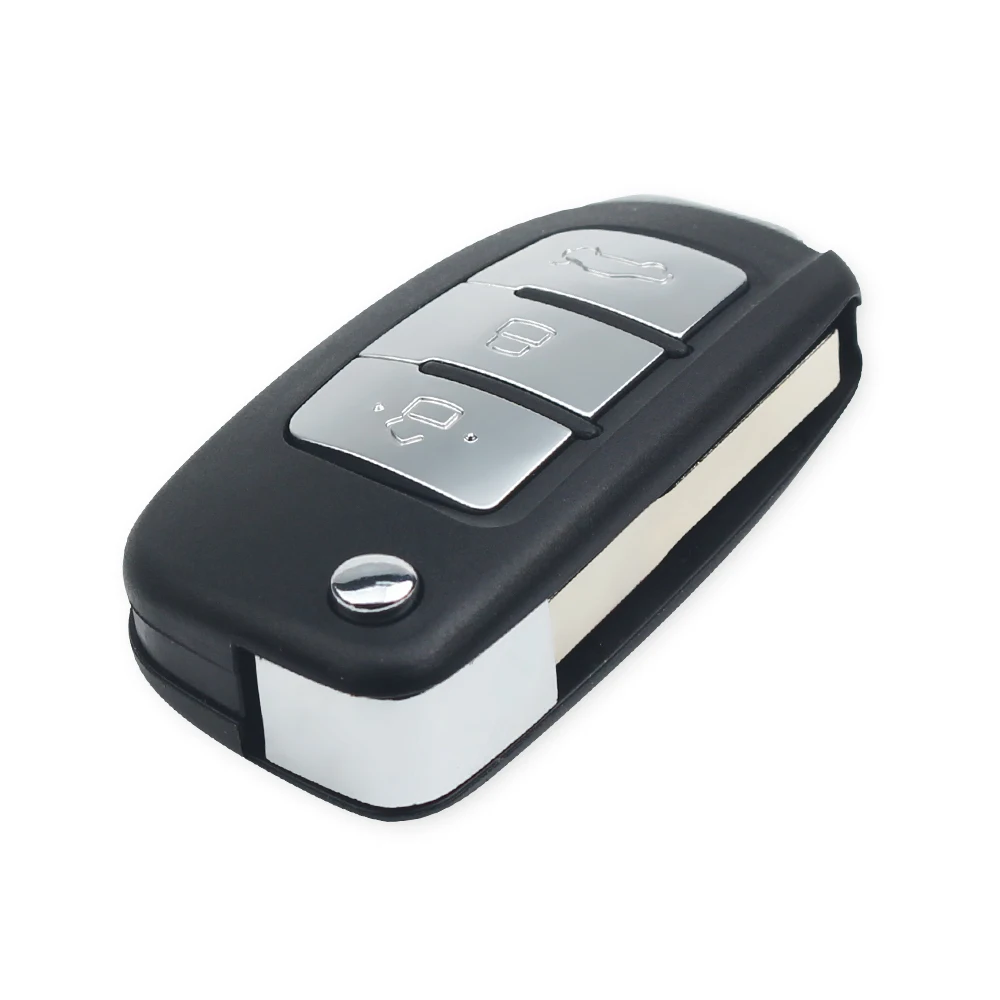 KEYYOU Modified Car Key Shell For Ford Focus Mondeo Focus Fiesta C Max S Max Galaxy Ranger 3 Buttons Flip Remote Key Case