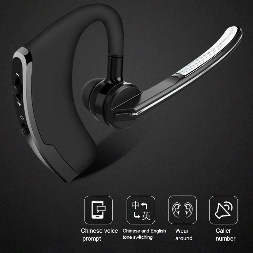 Single Digital Display Wireless Bluetooth Headset General Business Noise Reduction 5.0 Bluetooth Headset with Microphone Headset