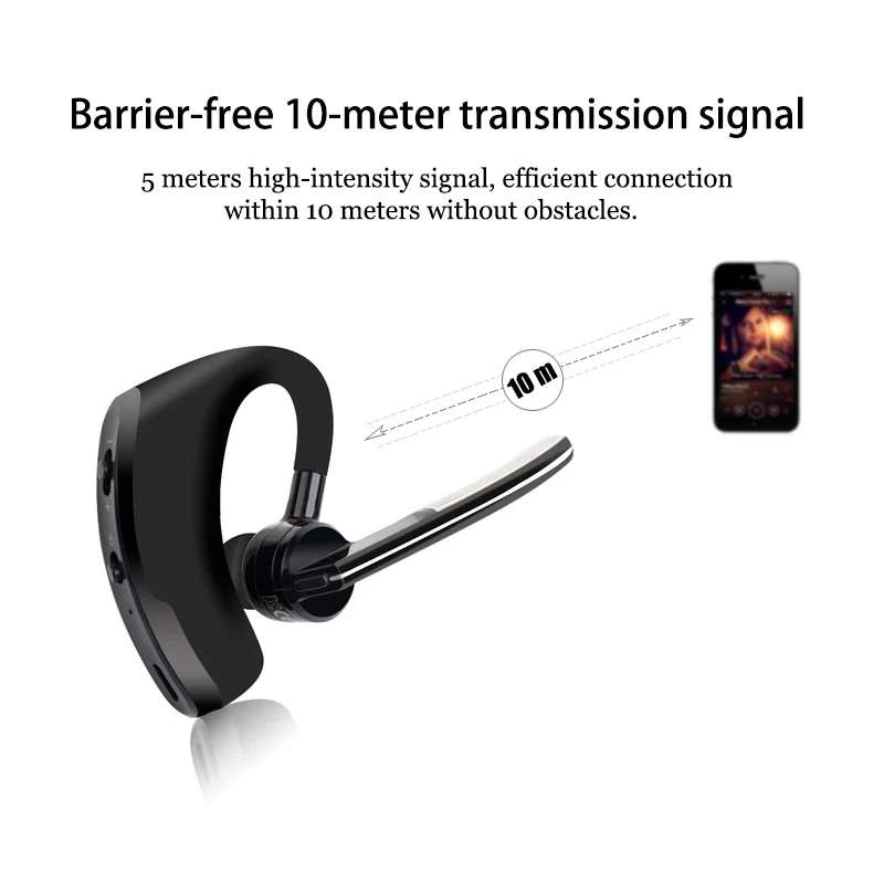 Single Digital Display Wireless Bluetooth Headset General Business Noise Reduction 5.0 Bluetooth Headset with Microphone Headset