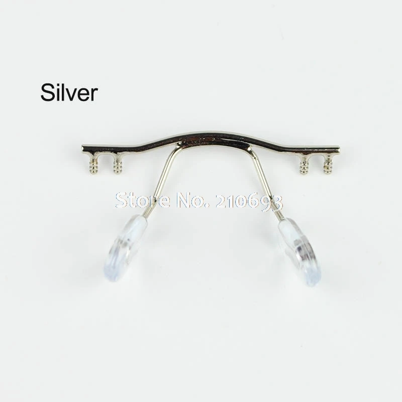 10pcs eyeglasses bridge glasses nose pad arm metal rimless optical frame bridge nose pad holder eyewear accessory