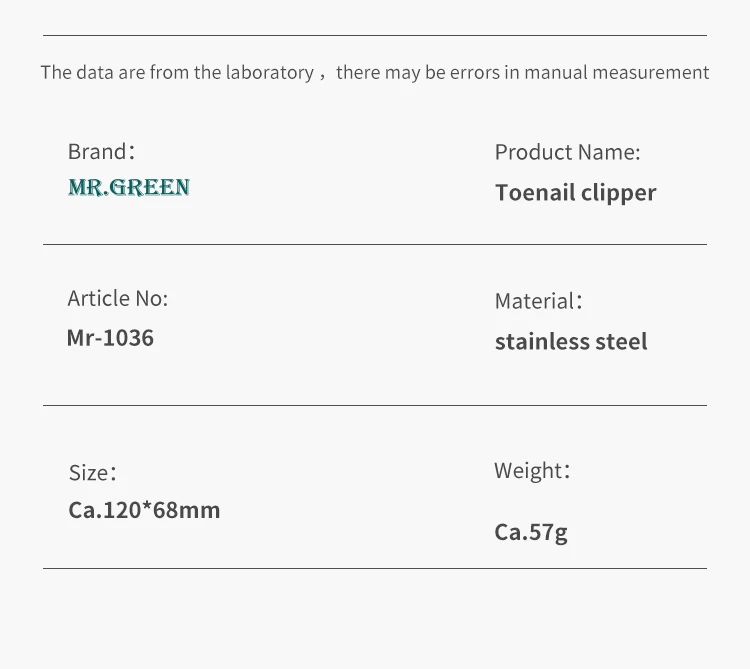 MR.GREEN Toenail Pincers Ingrown Nail Clippers Cutter Stainless Steel Pedicure Tools Thick Toe Nail Deep Into Nail Grooves