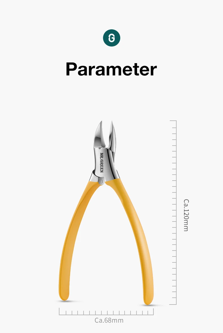 MR.GREEN Toenail Pincers Ingrown Nail Clippers Cutter Stainless Steel Pedicure Tools Thick Toe Nail Deep Into Nail Grooves