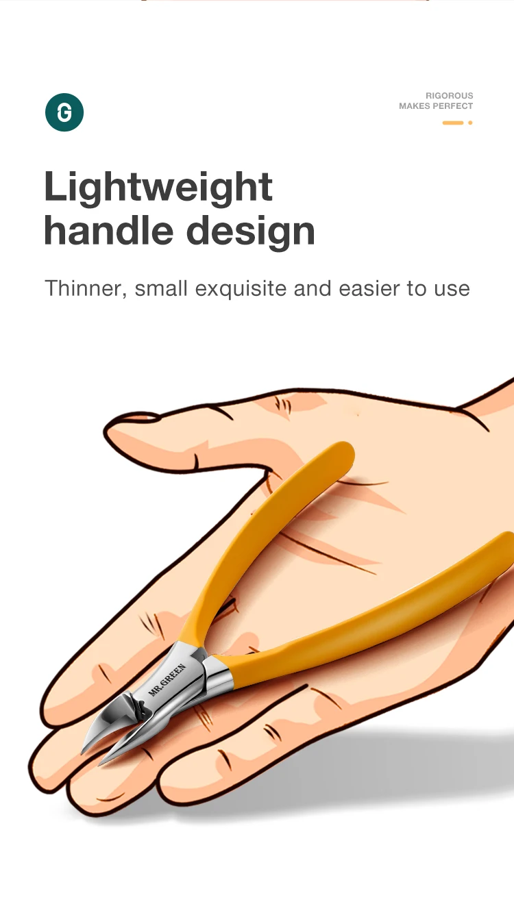 MR.GREEN Toenail Pincers Ingrown Nail Clippers Cutter Stainless Steel Pedicure Tools Thick Toe Nail Deep Into Nail Grooves