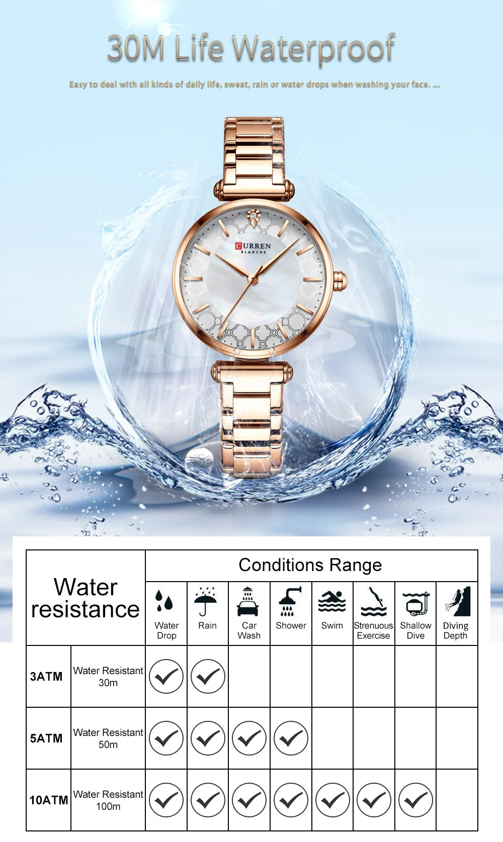New Fashion Watch Women CURREN Top Brand Ladies Creative Steel Women Bracelet Watches Female Waterproof Clocks Relogio Feminino