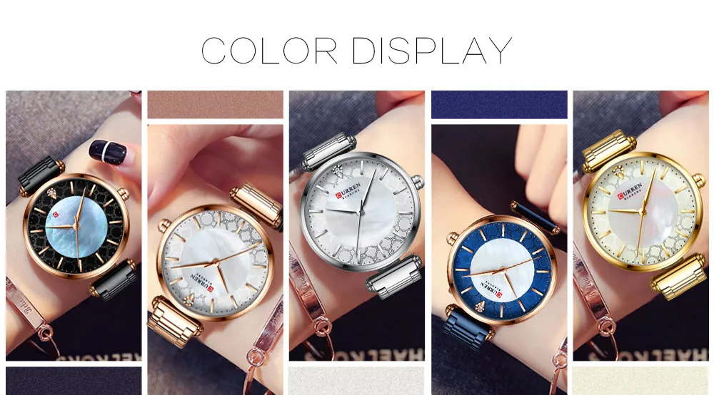 New Fashion Watch Women CURREN Top Brand Ladies Creative Steel Women Bracelet Watches Female Waterproof Clocks Relogio Feminino