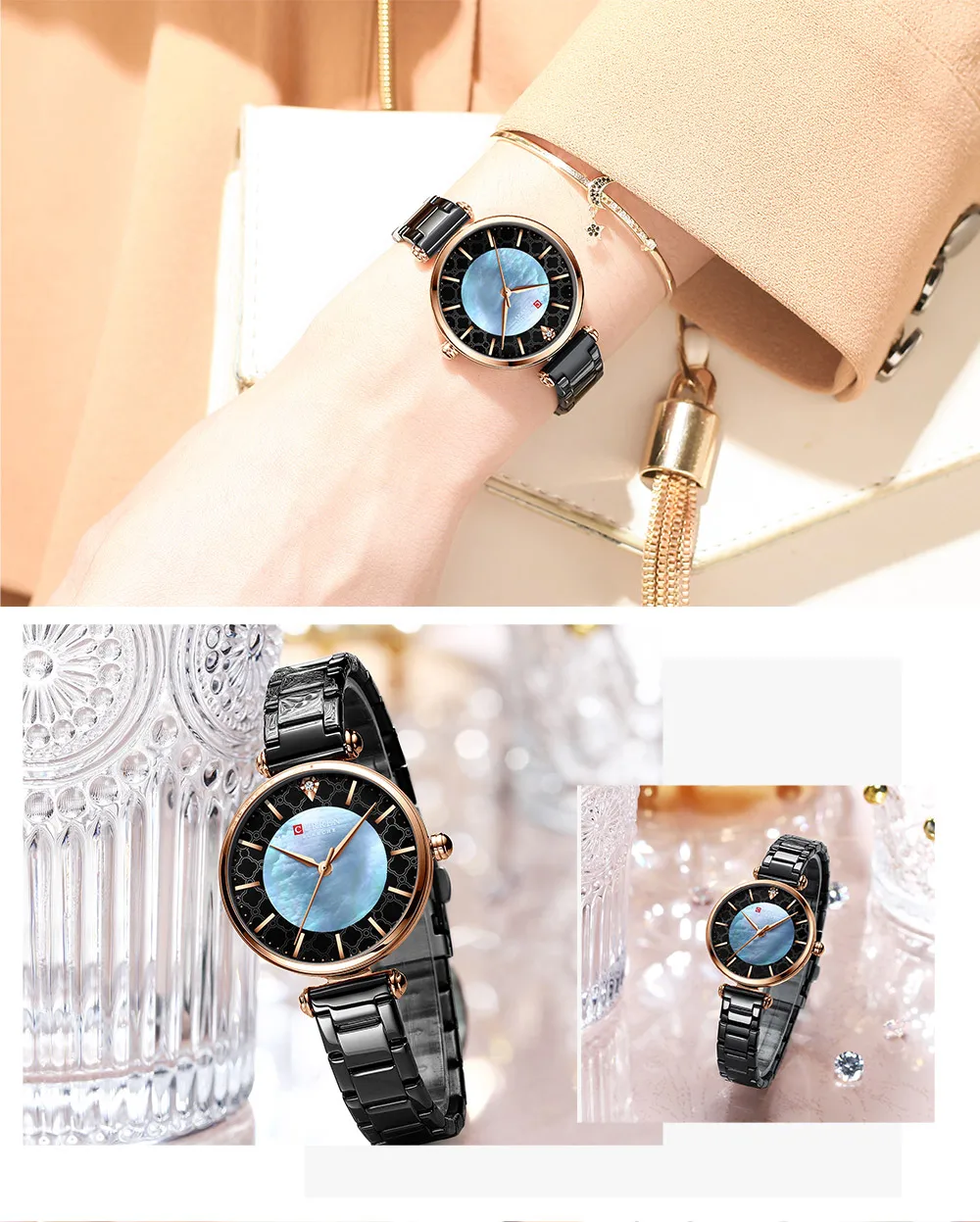 New Fashion Watch Women CURREN Top Brand Ladies Creative Steel Women Bracelet Watches Female Waterproof Clocks Relogio Feminino