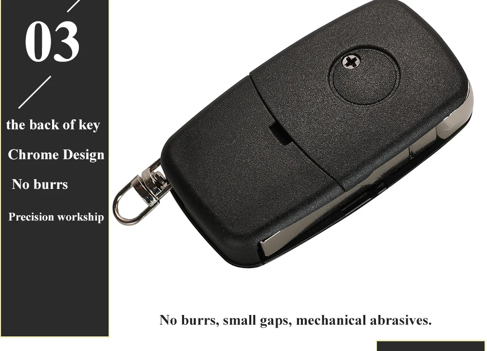 jingyuqin 4D0837231A 4D0837231K Key Fob For Audi A3 A4 A6 A8 TT RS4 Quattro 1994 - 2004 433Mhz ID48 Chip Car Remote Flip Key 3BT