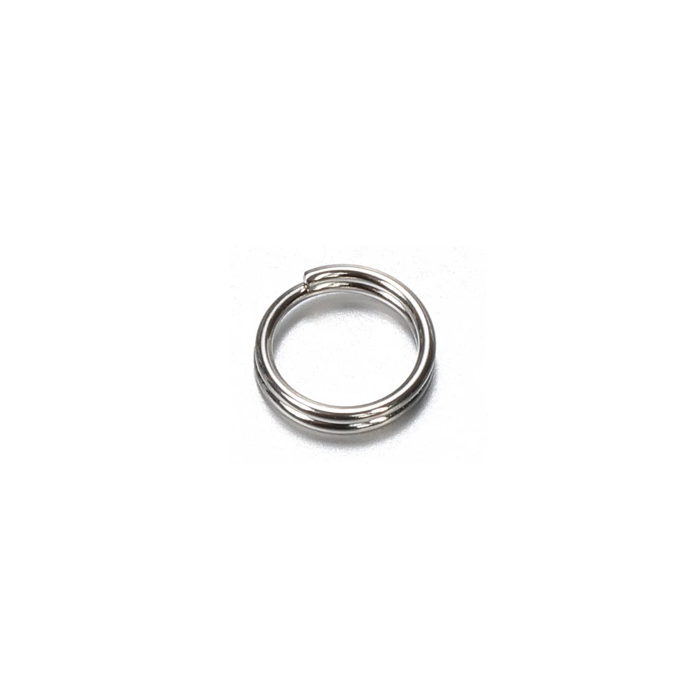 50pcs/lot 6/8/10/12mm Metal Keyring Blank Circle Split Ring Connector for DIY Keychain Jewelry Making Accessories