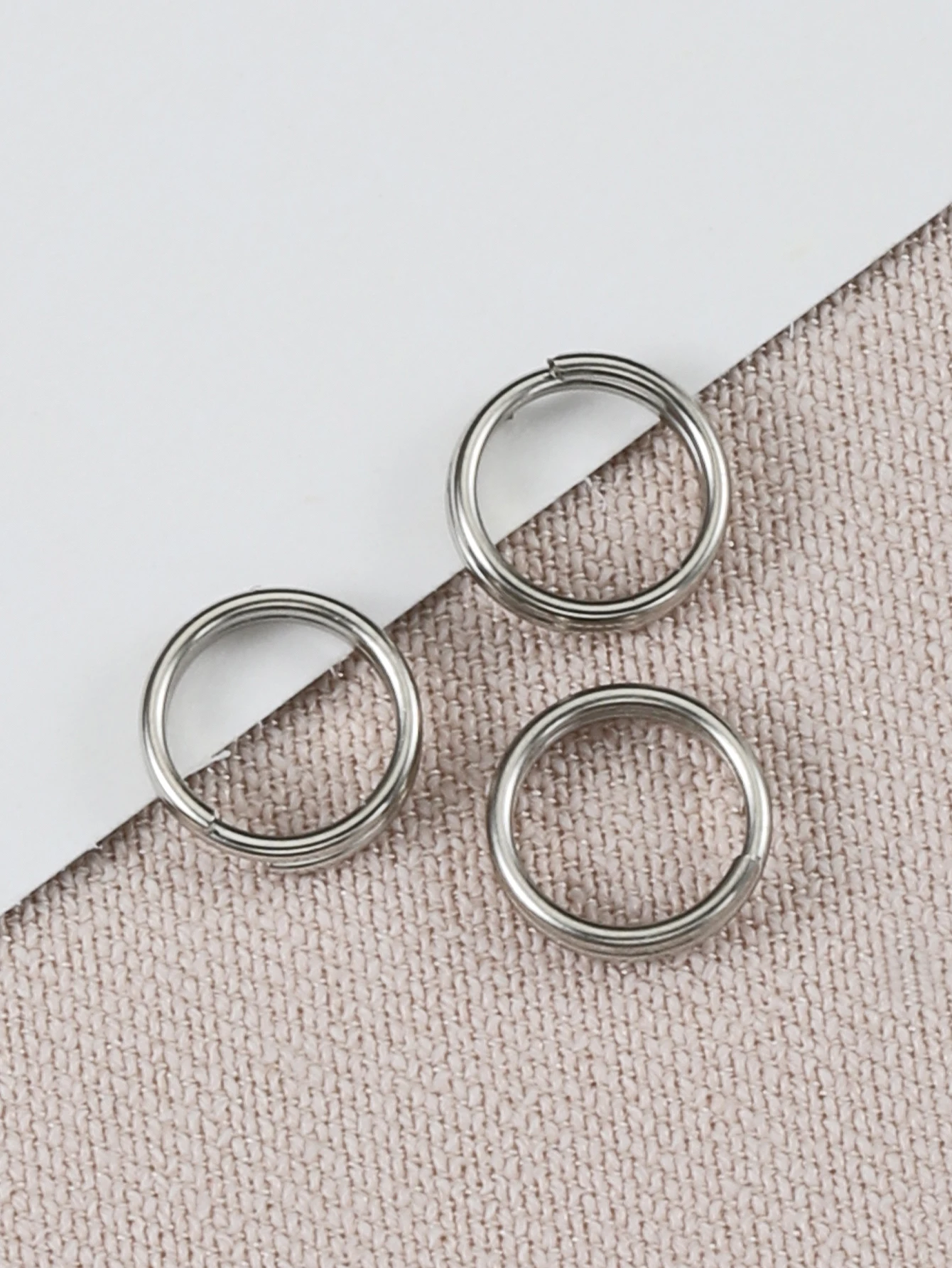 50pcs/lot 6/8/10/12mm Metal Keyring Blank Circle Split Ring Connector for DIY Keychain Jewelry Making Accessories