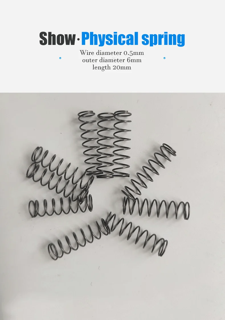 10Pcs/Lot 1.0mm Micro Small Compression Spring OD 5/6/7/8/9/10/11/12/13/14/15/16/17/18/19/20mm Length 10mm to 100mm