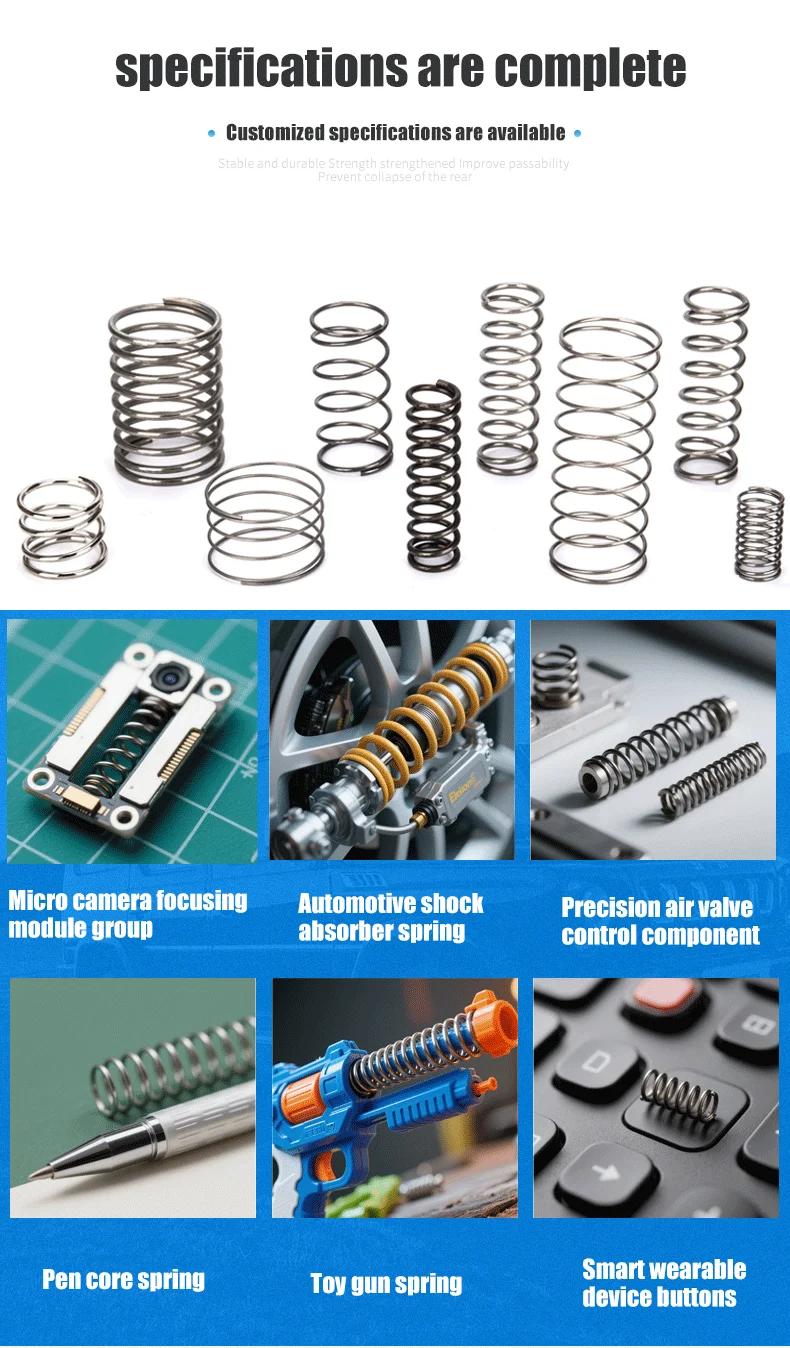 10Pcs/Lot 1.0mm Micro Small Compression Spring OD 5/6/7/8/9/10/11/12/13/14/15/16/17/18/19/20mm Length 10mm to 100mm