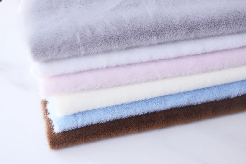 DIY 5MM Plush Fabric Encryption Thickening Fabric Solid Solft Atrtificial Fur Patchwork Bags Clothing Decoration Material