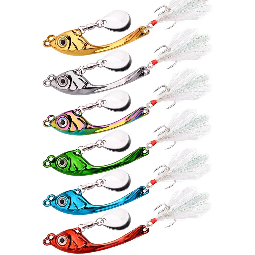 Fishing Spinners VIB Tremor Sequins Trout Spinners Metal Minnow Popper Crank Baits Trout Fishing Lures With Hooks For Saltwater