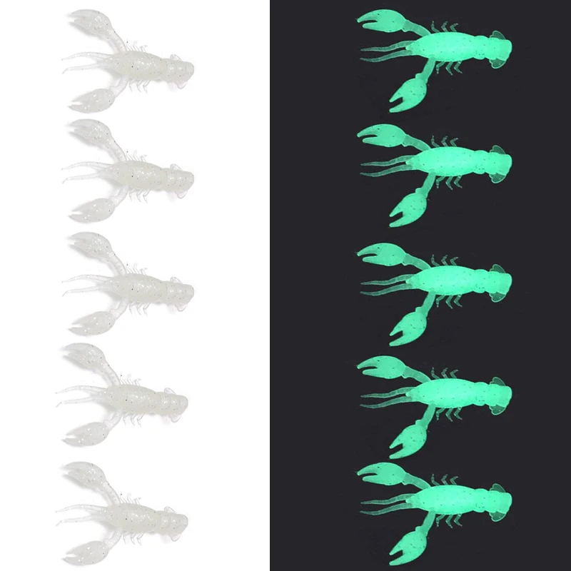 5/10pcs Soft Fish Lures Artificial Shrimp Baits Fishing Tackle Lobster Crayfish Worm Eel Needfish Swimbaits Jig Fishing Tools