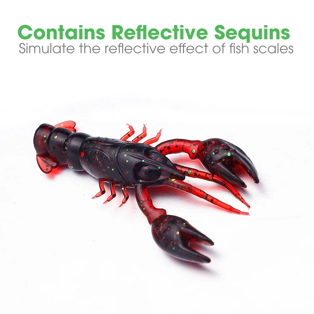 5/10pcs Soft Fish Lures Artificial Shrimp Baits Fishing Tackle Lobster Crayfish Worm Eel Needfish Swimbaits Jig Fishing Tools