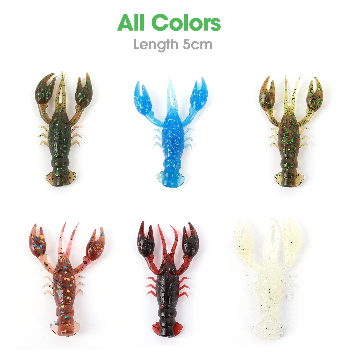 5/10pcs Soft Fish Lures Artificial Shrimp Baits Fishing Tackle Lobster Crayfish Worm Eel Needfish Swimbaits Jig Fishing Tools