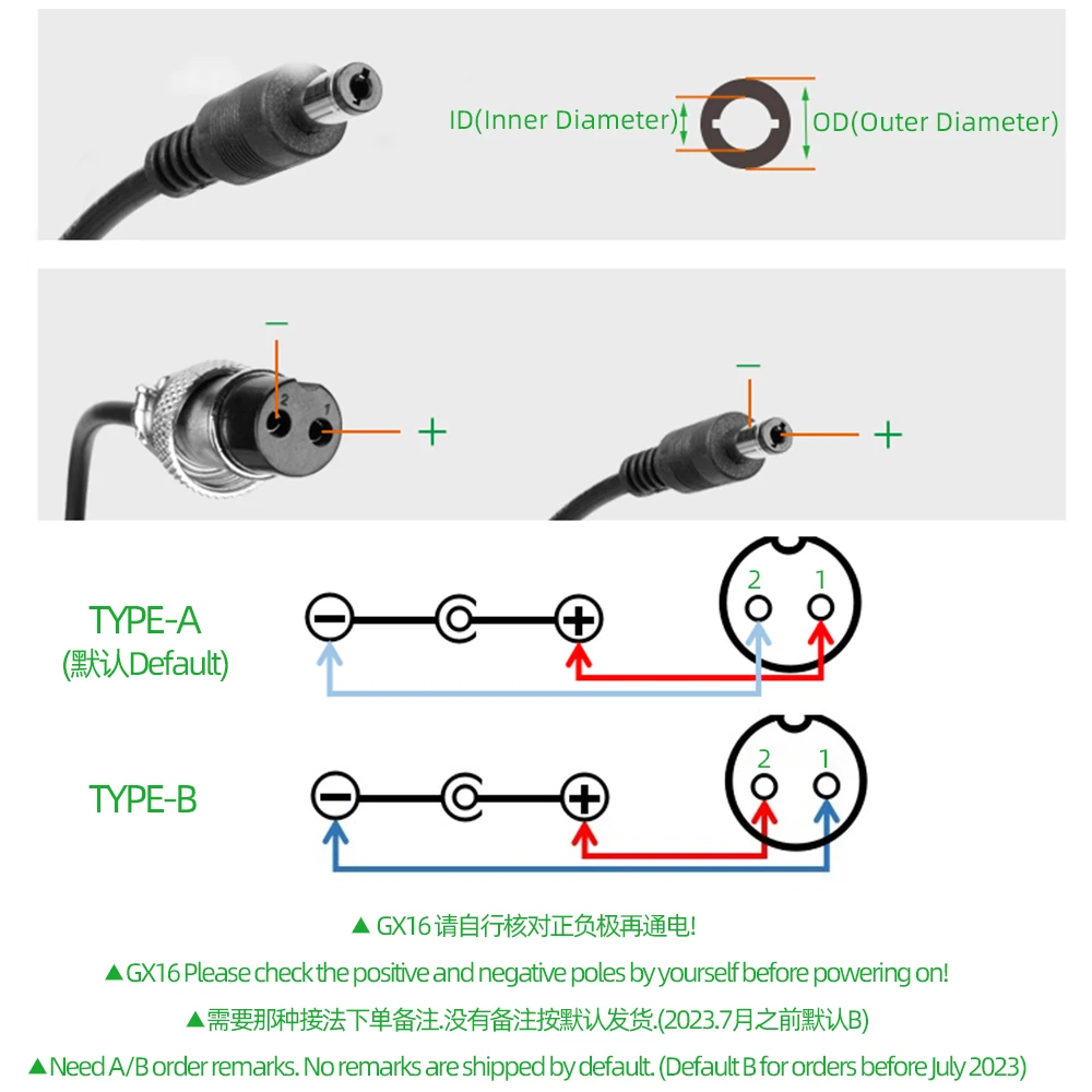 Hifi OCC Silver Plated DC Power Cable GX16-2 Pin To 5.5*2.5/2.1MM AC/DC Phono Amplifier Linear Power Supply Output Cable