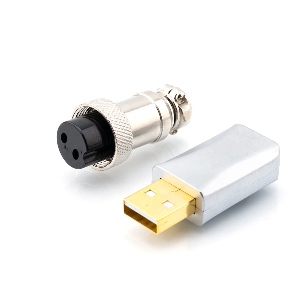 Hifi OCC Silver Plated DC Power Cable GX16-2 Pin To 5.5*2.5/2.1MM AC/DC Phono Amplifier Linear Power Supply Output Cable
