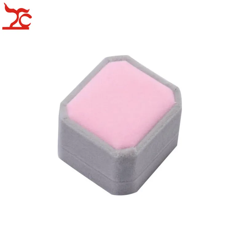 High Quality Square Wedding Velvet Earrings Ring Box Amazing Engagement Party Earring Jewelry Display Gift Case