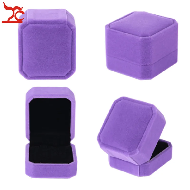 High Quality Square Wedding Velvet Earrings Ring Box Amazing Engagement Party Earring Jewelry Display Gift Case