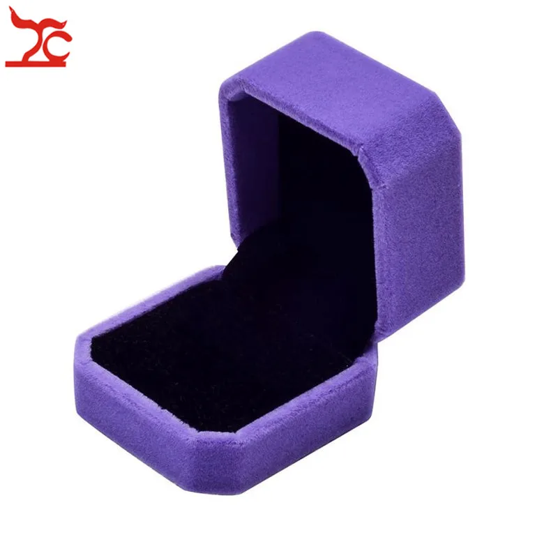 High Quality Square Wedding Velvet Earrings Ring Box Amazing Engagement Party Earring Jewelry Display Gift Case
