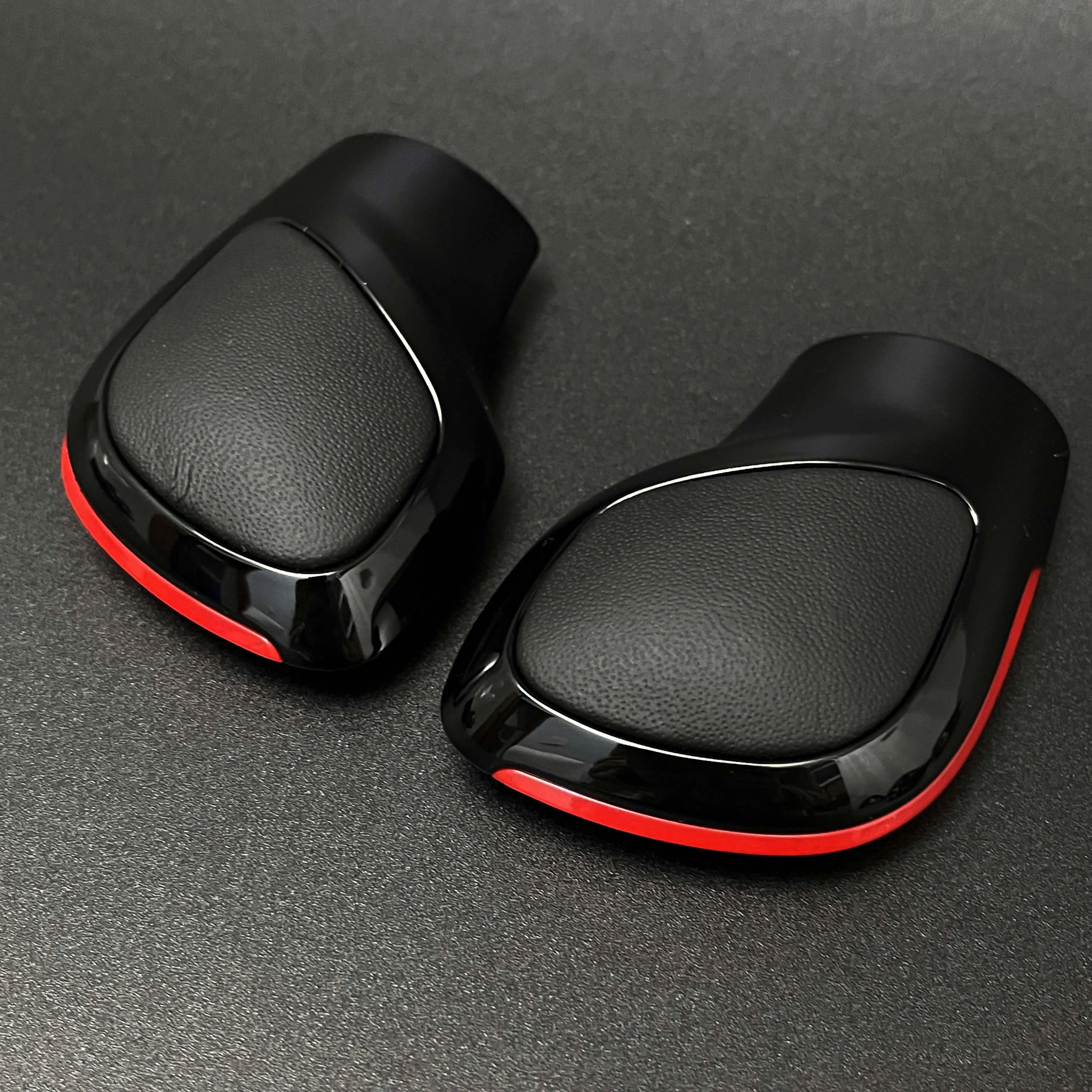Red Blue Black Chrome Suede Leather Gear Shift Knob Side Cover DSG Emblem For VW Golf 6 7 R GTI Passat B7 B8 CC R20 Jetta MK6