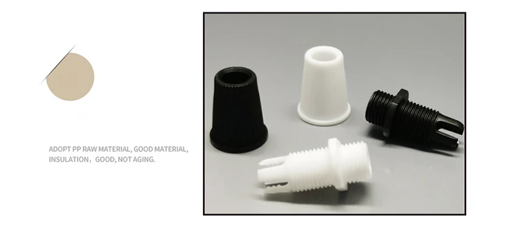 Plastic Cable 25PCS/lotStrain Plastic White/Black Reliefs Wire Clamp Male M10Thread Cord Grips For Pendant Light Accessories